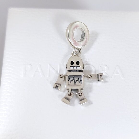Pandora 2022 Bestie Bot Robot Dangle Charm Bracelet Pendant S925 Silver with box - Picture 4 of 5
